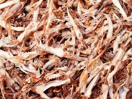 dry squid in the market photo