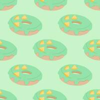Seamless pattern with glazed donuts vector