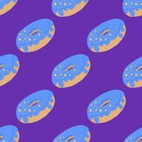 Seamless pattern with glazed donuts vector