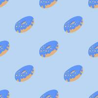 Seamless pattern with glazed donuts vector
