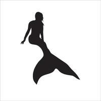 Mermaid silhouette vector