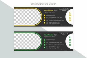 Attractive email signature design layout vector