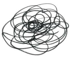 Drawn doodles with black felt-tip pen, white background photo