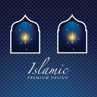 islamic Background Design. Greeting Card, Banner, Poster. Vector Illustration.