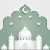 islamic Background Design. Greeting Card, Banner, Poster. Vector Illustration.