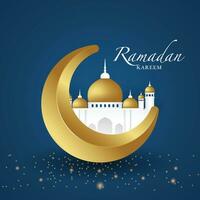 ramadan kareem Background Design. Greeting Card, Banner, Poster. Vector Illustration.