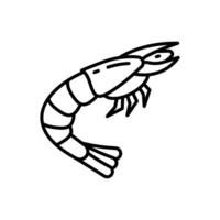camarón icono en vector. ilustración vector