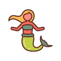 Mermaid icon in vector. Illustration vector