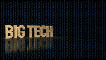 The Gold Big tech on digital Background for Business or technology concept 3d rendering photo