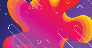 Abstract liquid wave background with colorful background vector