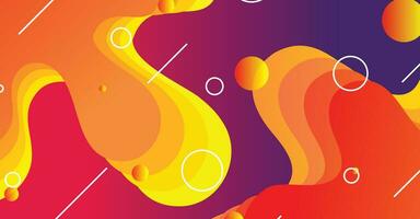 Abstract liquid wave background with colorful background vector