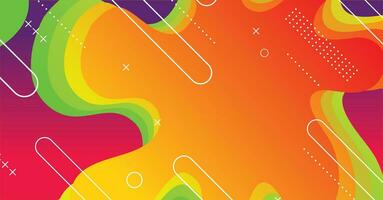 Abstract liquid wave background with colorful background vector