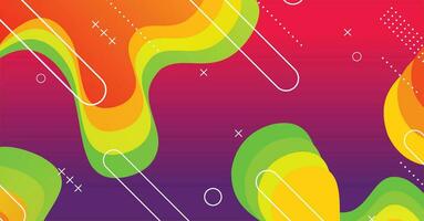 Abstract liquid wave background with colorful background vector