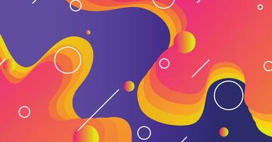 Abstract liquid wave background with colorful background vector