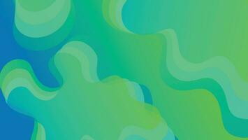 Abstract liquid wave background with blue and green color background vector