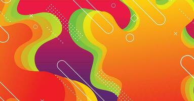 Abstract liquid wave background with colorful background vector