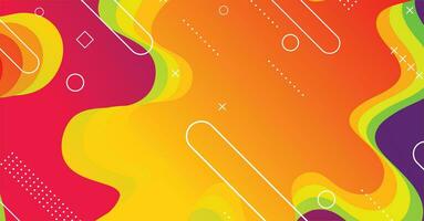 Abstract liquid wave background with colorful background vector