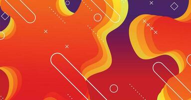 Abstract liquid wave background with colorful background vector