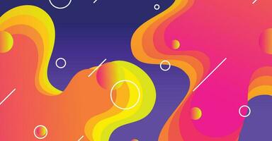 Abstract liquid wave background with colorful background vector