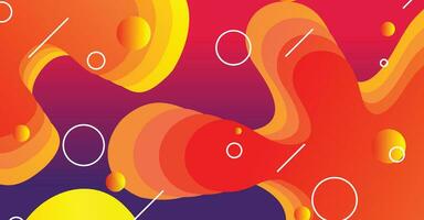 Abstract liquid wave background with colorful background vector