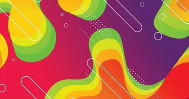 Abstract liquid wave background with colorful background vector