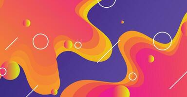 Abstract liquid wave background with colorful background vector