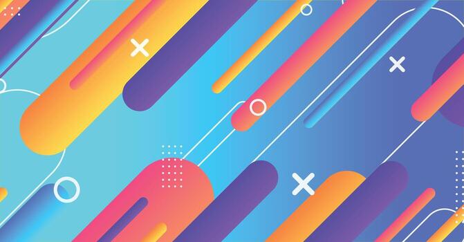 Abstract minimal geometric shape background with gradient vector