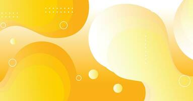 Abstract liquid wave background with yellow and white gradient color background vector