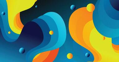 Abstract liquid wave background with colorful background vector