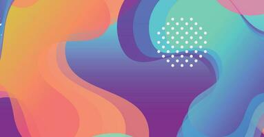 Abstract liquid wave background with colorful background vector