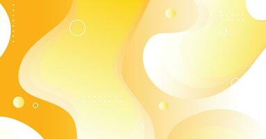 Abstract liquid wave background with yellow and white gradient color background vector