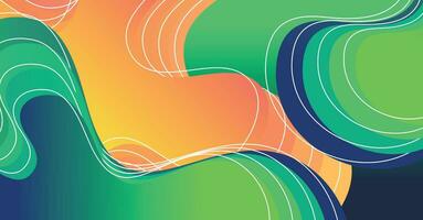 Abstract liquid wave background with colorful background vector