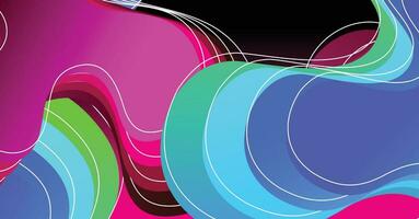 Abstract liquid wave background with colorful background vector