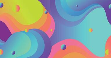 Abstract liquid wave background with colorful background vector