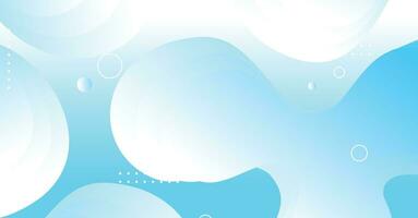 Abstract liquid wave background with blue and white gradient color background vector