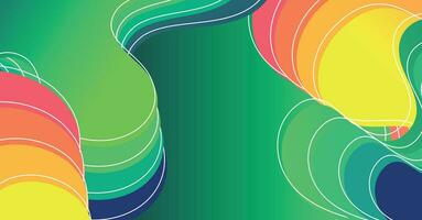 Abstract liquid wave background with colorful background vector