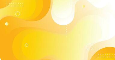 Abstract liquid wave background with yellow and white gradient color background vector