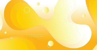 Abstract liquid wave background with yellow and white gradient color background vector