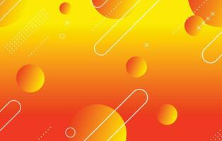 resumen vistoso geométrico antecedentes. naranja y amarillo elementos con degradado vector