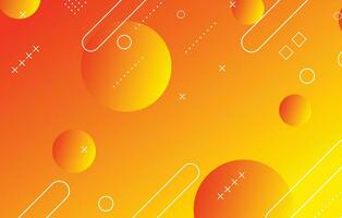 resumen vistoso geométrico antecedentes. naranja y amarillo elementos con degradado vector