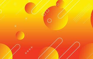 resumen vistoso geométrico antecedentes. naranja y amarillo elementos con degradado vector