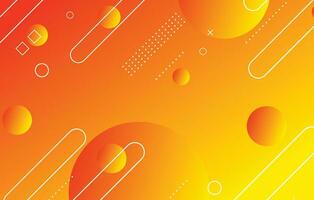 Abstract colorful geometric background. Orange and yellow elements with gradient vector