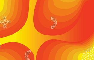 Abstract liquid color background design. Orange and yellow elements with fluid gradient vector