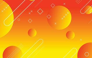 resumen vistoso geométrico antecedentes. naranja y amarillo elementos con degradado vector