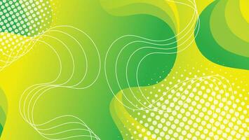 Abstract liquid wave background with green color background vector