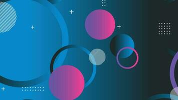 Abstract minimal gradient geometric circle background vector