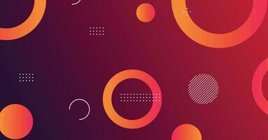 Abstract minimal gradient geometric circle background vector