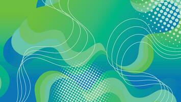 Abstract liquid wave background with blue and green color background vector