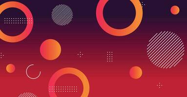 Abstract minimal gradient geometric circle background vector