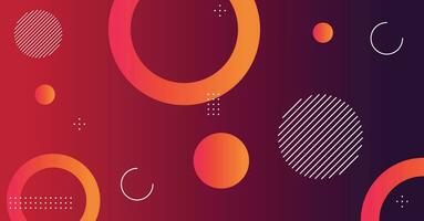 Abstract minimal gradient geometric circle background vector